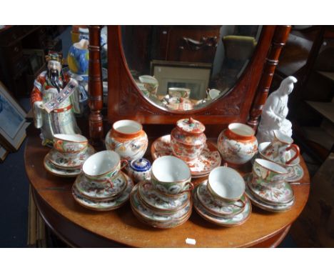A COLLECTION OF ORIENTAL DECORATIVE CERAMICS, including an eggshell tea service