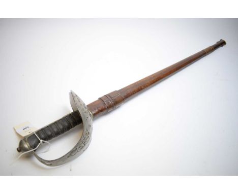 Officers dress sword, by Henry Wilkinson, Pall Mall London, on a hilt with pierced and engraved scrolling knuckle guard and w