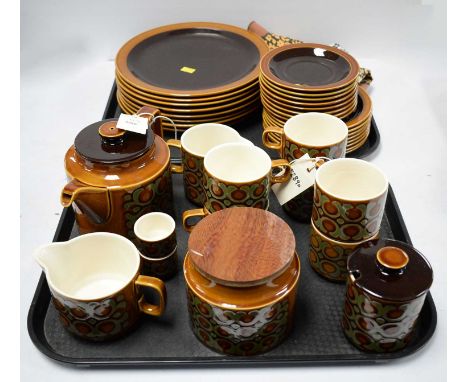 Hornsea 'Bronte' part dinner and tea service, including: tea pot, lidded ginger jar, six cups, eight saucers, eight side plat