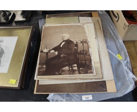 A small quantity of Victorian and other photographic prints 