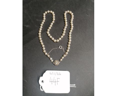 A cultured pearl necklace 