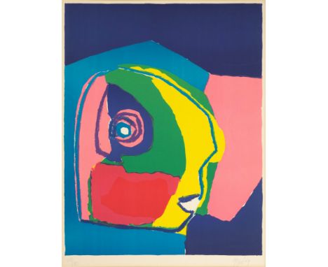 Karel Appel (1921 Amsterdam - 2006 Zürich) (F)Ohne Titel, Farblithografie auf Papier, 76 cm x 56 cm Blattmaß, signiert, 1969 