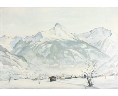 Eberhard Viegener (1890 Soest - 1967 Bilme) (F)'Gasteiner Tal im Winter', Öl auf Holz, 52,5 cm x 75 cm, signiert, betitelt, 1