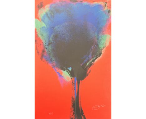 Otto Piene (1928 Bad Laasphe - 2014 Berlin) (F)Komposition in Rot, Grün, Blau und Schwarz, Farbserigrafie auf Pappe, 99 cm x 