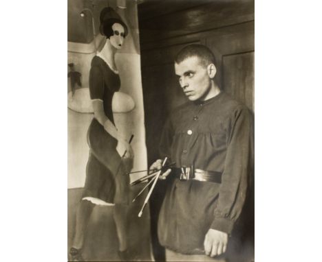 August Sander (1876 Herdorf - 1964 Köln) (F)'Der Maler (Gottfried Brockmann)', Fotografie, 25 cm x 18,5 cm, Stempel 'Aug. San