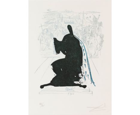 Salvador Dalí (1904 Figueres/Spanien - 1989) (F)'King of Aragon', Farblithographie, 36 cm x 26,5 cm Passepartoutinnenmaß, sig