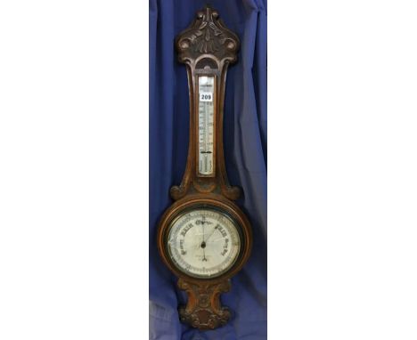 Oak cased barometer
