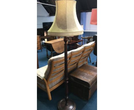 Mahogany standard lamp
