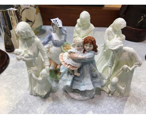 Six Royal Worcester figures