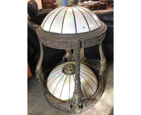 Large brass light fitting