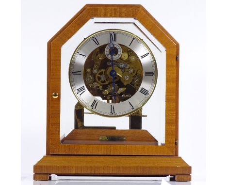 A good quality Kieninger mahogany-cased mantel clock, 8-day chiming movement, case height 29cm 