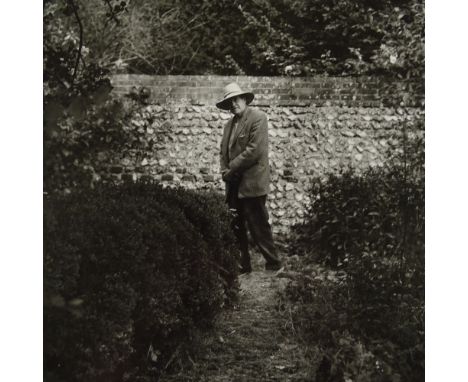 Derry Moore, photograph circa 1970s, portrait of Duncan Grant in his garden, 15" x 12", unframed 
