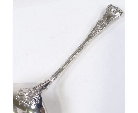 A large Victorian King's pattern silver ladle, by George W Adams of Chawner &amp; Co, hallmarks London 1866, length 34cm, 9.3