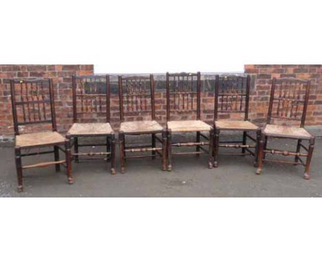 Harlequin set of six Liverpool fan back chairs. Condition report: see terms and conditions