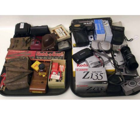 J. Lizars mahogany camera, together with a collection of other cameras etc. Condition report: see terms and conditions