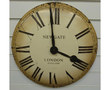 Newgate London caseless dial wall clock with distressed look Roman 50cm dial