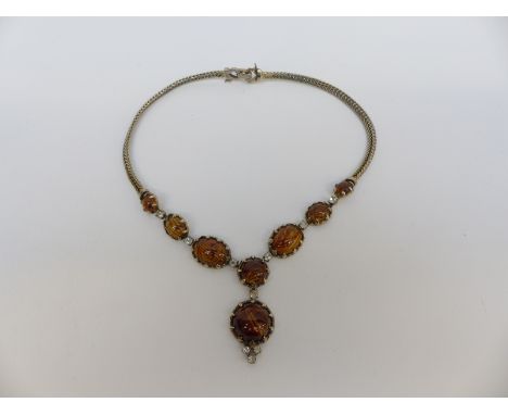 Mitchel Maer necklace for Christian Dior set with cabochons and paste