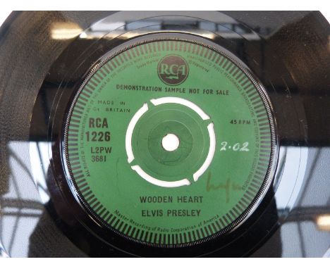 Elvis Presley - Wooden Heart green label demo (RCA1226), condition appears VG 