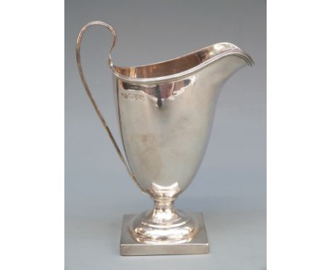 George V hallmarked silver helmet shaped cream jug of Georgian form, Chester 1921, maker Stokes & Ireland Ltd, height 12.5cm,