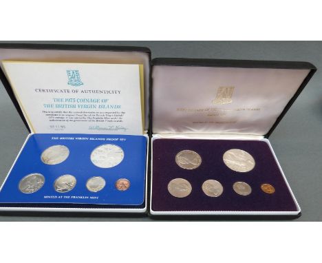 A 1975 British Virgin Islands proof set together with a First Coinage set 1973