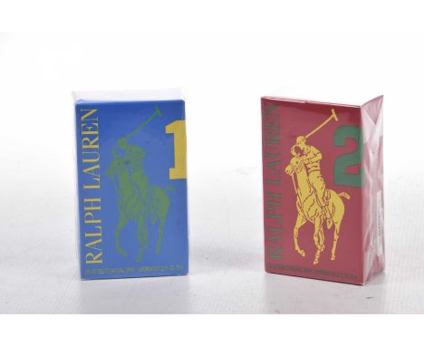 A unused box of Ralph Lauren 2 spicy, seductive fragrance, a further Ralph Lauren 1 sport fresh fragrance, a parrot harmonica