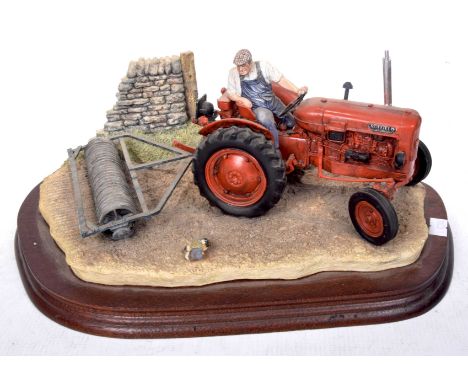 Border Fine Art "Turning with Care", late 20th CenturyNo: 1052 of 1750, depicting a tractor and a Cambridge roller, mounted o