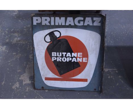 A Primageaz butane propane enamel sign, mid 20th CenturyDepicting a propane bottle, height 50cm, width 45cm.