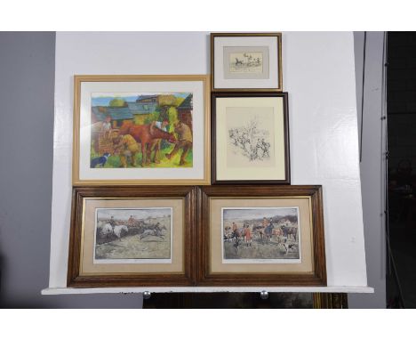 A mixed collection of prints and pictures : Hunting interest To include a quantity of various prints, after Lionel D Edwards,