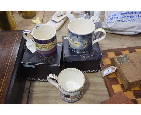 A collection of limited edition Wedgewood mugs, designed by Eric Ravilious and Richard GuyattThe first designed by Ravillious