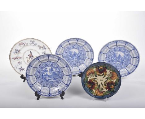 A limited edition Moorcroft Year plate dated 1999No: 574 of 750, a Caverswall limited edition 154 of 200 Millennium plate dec