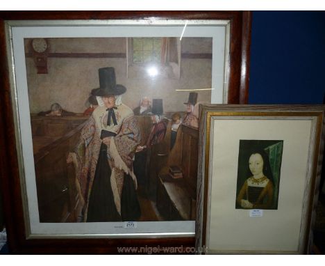 A Print entitled 'Salem' and another entitled 'Jeunee Fille a La Voilette'