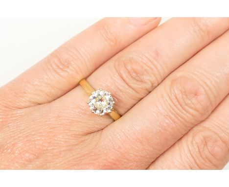 Diamond solitaire ring, the brilliant cut diamond of approx. 1.5cts, colour certificated as M and clarity VS, in an 18ct whit