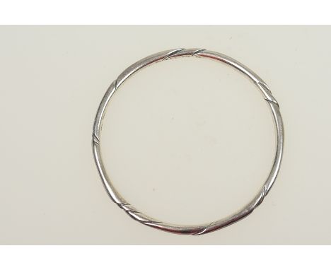 Georg Jensen silver bangle, shape no. 333, internal diameter 70mm