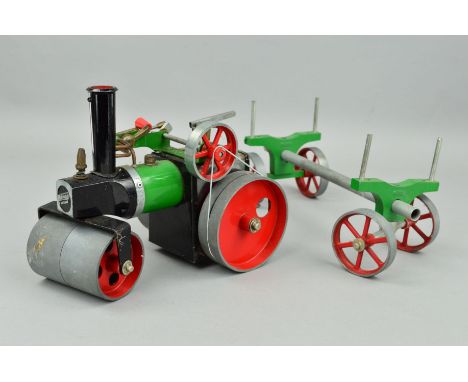 AN UNBOXED MAMOD LIVE STEAM ROLLER, No.SR1A, not tested, missing all accessories except burner, playworn condition, with an u