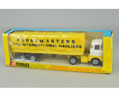 A BOXED CORGI MAJOR TOYS SCAMMELL HANDYMAN MK3 TRACTOR AND TRAILER 'FERRYMASTERS', No.1147, complete and in very lightly play