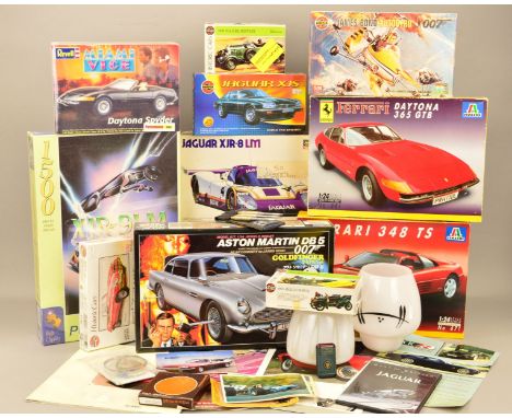 A QUANTITY OF UNBUILT PLASTIC MAINLY CAR MODEL KITS, assorted scales and makers, Airfix, Revell, Monogram, Doyusha &amp; Ital