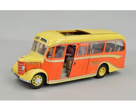 AN UNBOXED SUN STAR 1/24 SCALE YELLOWAY MOTOR SERVICE BEDFORD OB DUPLE VISTA COACH MODEL, No.5001, depicts FDK571, missing bo