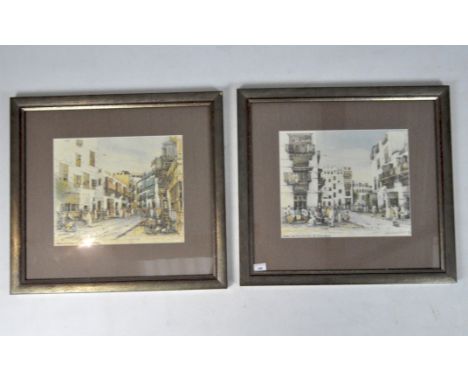 Two Spencer Tart limited edition prints of Middle Eastern scenes in Jeddah, Ash Sham, numbered 894/999 and 862/999, each 31cm
