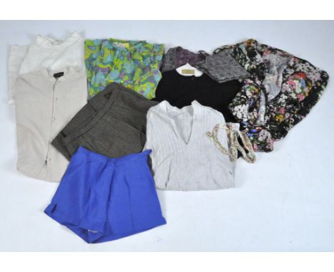 A collection of vintage clothes to include a 1960's Peter Barron London mini dress, and other items