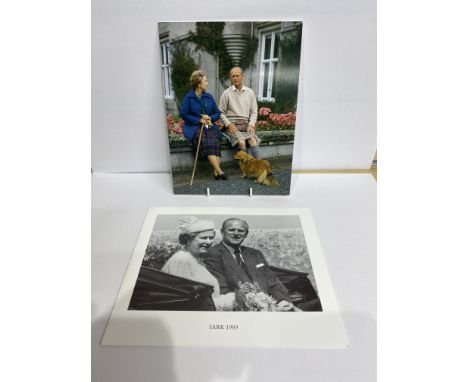 Two HM Queen Elizabeth II and HRH the Duke of Edinburgh Christmas and New Year cards to include:  1. 1989 Christmas and New Y