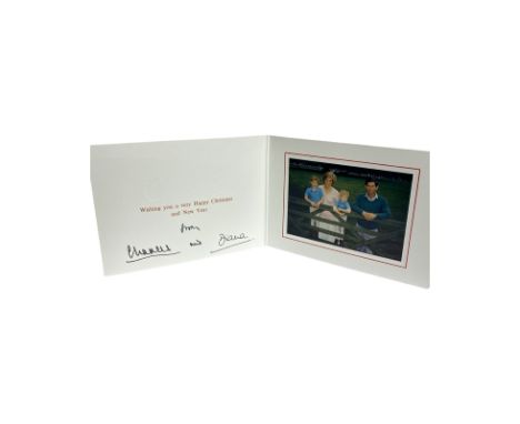 Charles III (b.1948) then HRH Prince of Wales and Diana, Princess of Wales (1961-1997); an auto-pen signed Christmas card {19