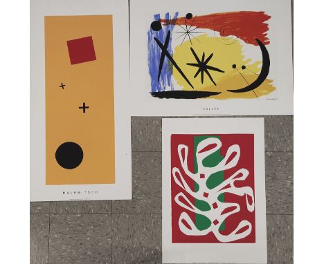 A Kasimir Malewitsch print, Suprematismus, printed by Acte III, Florence, with two others