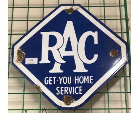 An RAC Get You Home Service enamelled metal advertising sign 