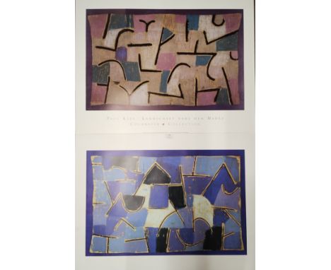 Two large unframed Paul Klee prints, a Coldwater Collection example and one other, both published by ARS