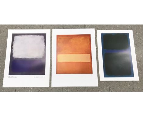 Two Mark Rothko prints, Blue &amp; Grey and one other, unframed