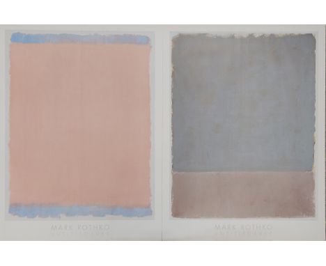 Two large unframed Mark Rothko prints, untitled 1969, printed in Switzerland by Artist Right Society and one other