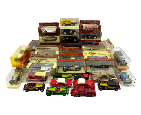 Twenty Matchbox Models of Yesteryear die cast vehicles, boxed, eight without boxes and others by Solido, Rio etc (40)