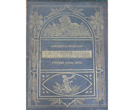 VOLUME IN WELSH- DR LIVINGSTONE WITH COLOURED PLATES INSIDE 