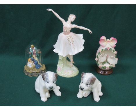 SELECTION OF VARIOUS CERAMIC INCLUDING COALPORT FIGURINE 