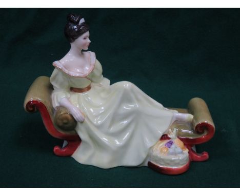 ROYAL DOULTON GLAZED CERAMIC FIGURE- AT EASE, HN2473 